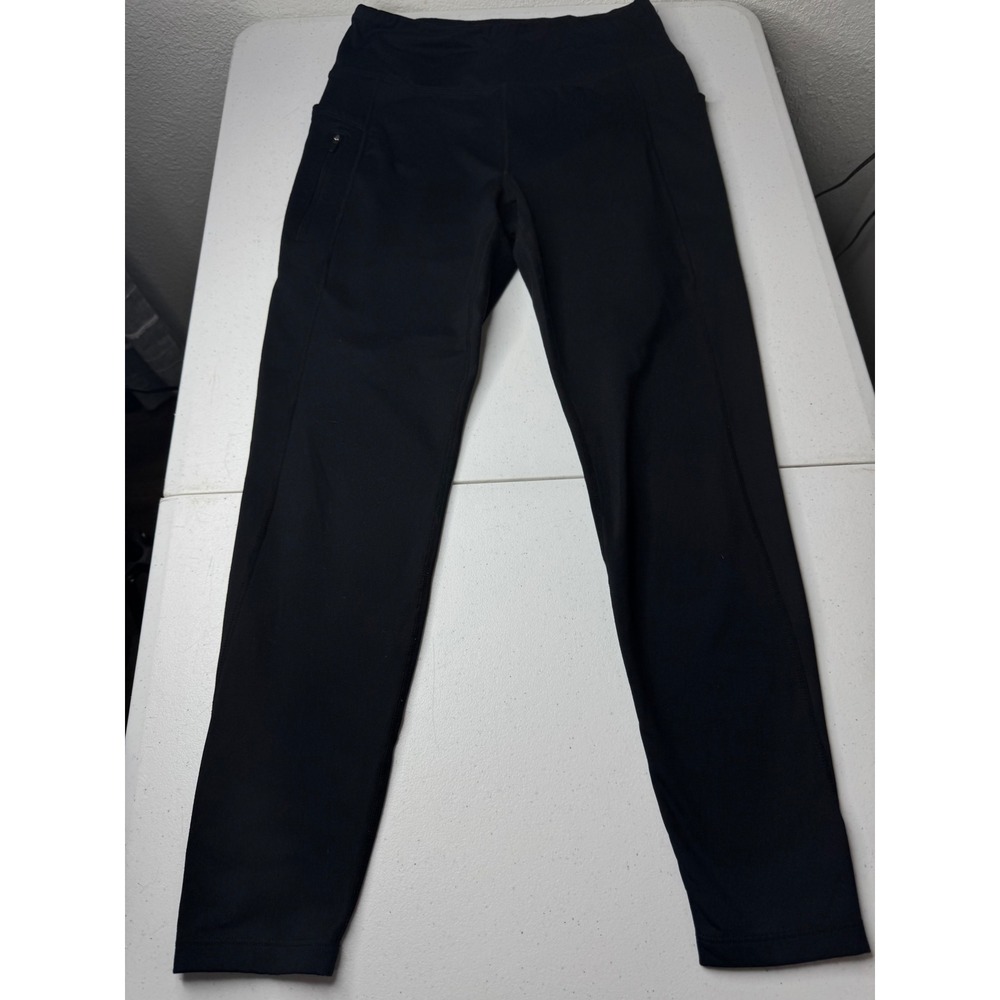 Baleaf Women Lined Leggings Black High Waist Pockets Size M